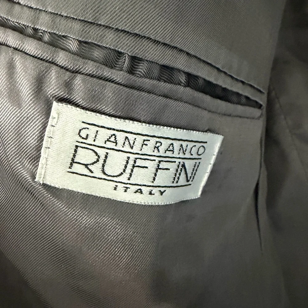 Gianfranco Ruffini Cashmere Blend Charcoal Gray W/ gray Lining Mens Suit Jacket